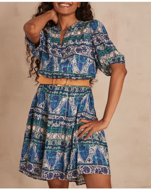 Ameline R Imp Lurex-Kleid in Königsblau