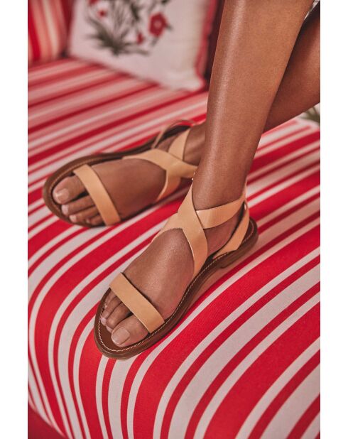 Lichte camelkleurige sandalen van Jelina