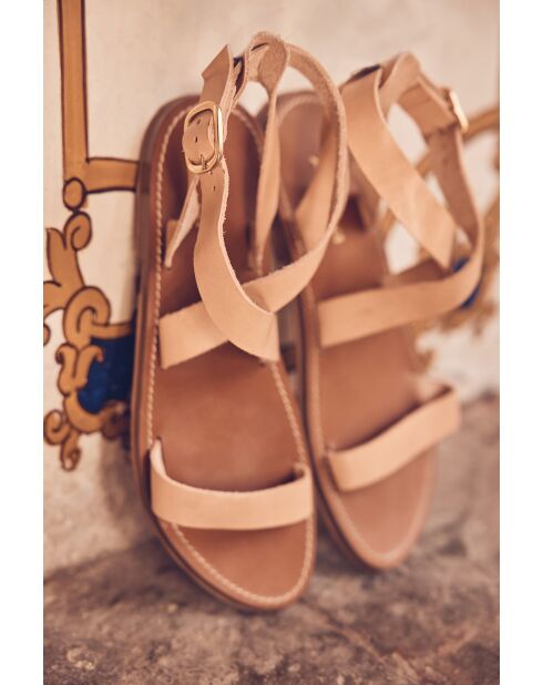 Lichte camelkleurige sandalen van Jelina