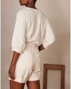 Adicie crèmekleurig t-shirt