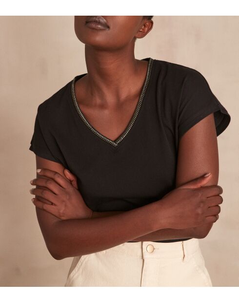 T-shirt nera Blueberry