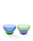 2 tazze mizu kiri blu/verde - P10xH6 cm