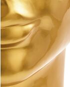 Statue Tête droite bas dorée - 41x33x79 cm