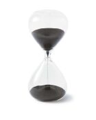 Boule de sablier XS noire - D4xH8.5 cm