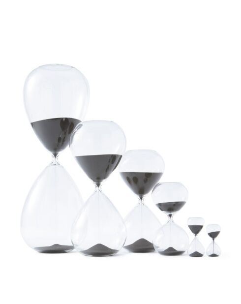 Boule de sablier XS noire - D4xH8.5 cm