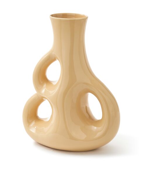 Vase trois oreilles beige L / H50,5 cm - 38x22x50.5 cm