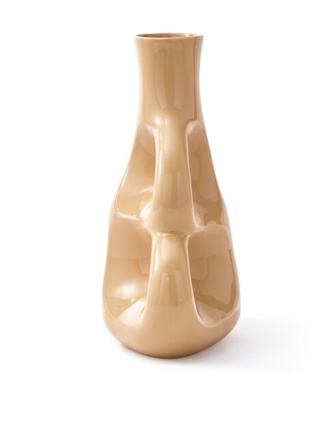 Vase trois oreilles beige L / H50,5 cm - 38x22x50.5 cm
