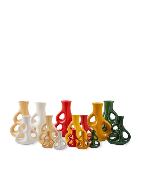 Vase trois oreilles beige L / H50,5 cm - 38x22x50.5 cm