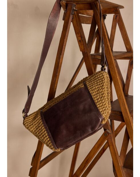 Sac Gabriel banane Xl jute chocolat