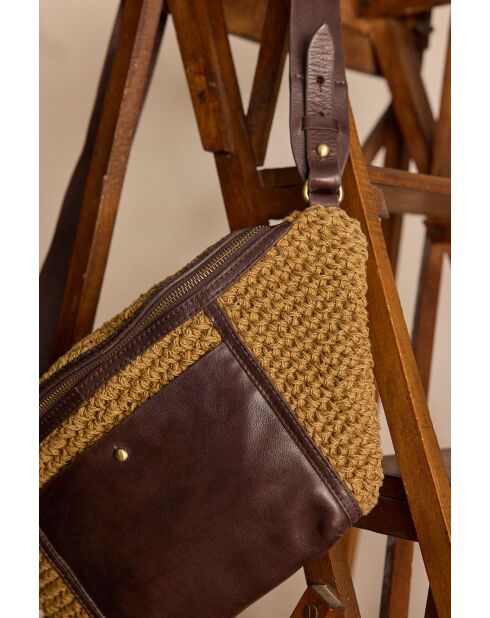 Sac Gabriel banane Xl jute chocolat