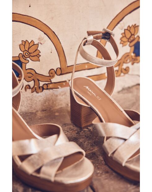 Sandalias plateadas Julia