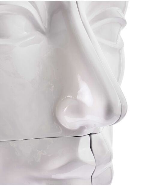 Statue Tête droite bas blanche - 41x33x79 cm