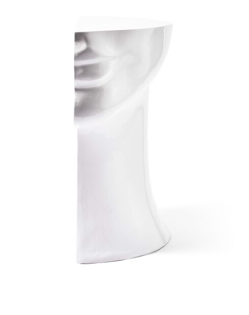 Statue Tête droite bas blanche - 41x33x79 cm