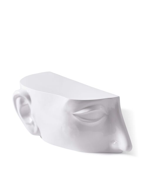 Statue Tête gauche haut blanche - 56x46x40 cm