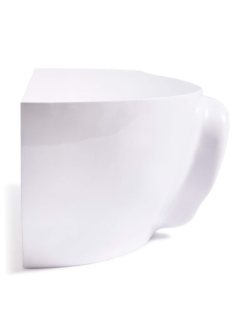 Statue Tête gauche haut blanche - 56x46x40 cm