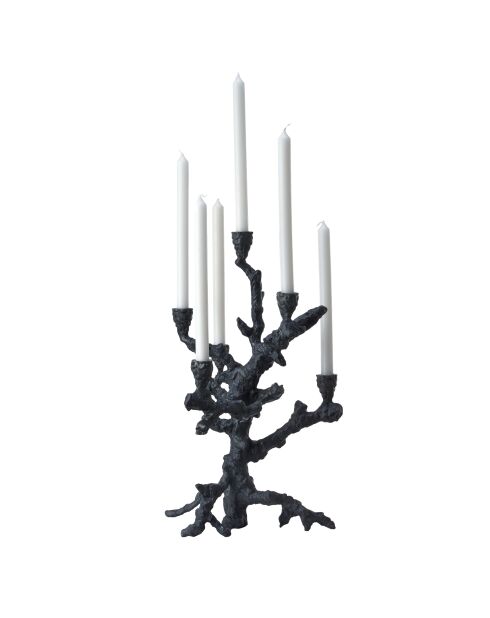 Portacandele Apple grafite - 32x32x53 cm