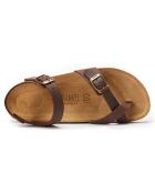 Dunkelbraune Elisa Ledersandalen