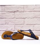 David marineblaue Sandalen