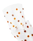 2 Gobelet à boutons ambrés - D8.5xH10 cm