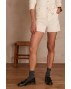 Steffie Sh korte broek Crème overgeverfd