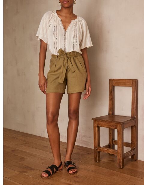 Bruce Sh Linen Leaf korte broek