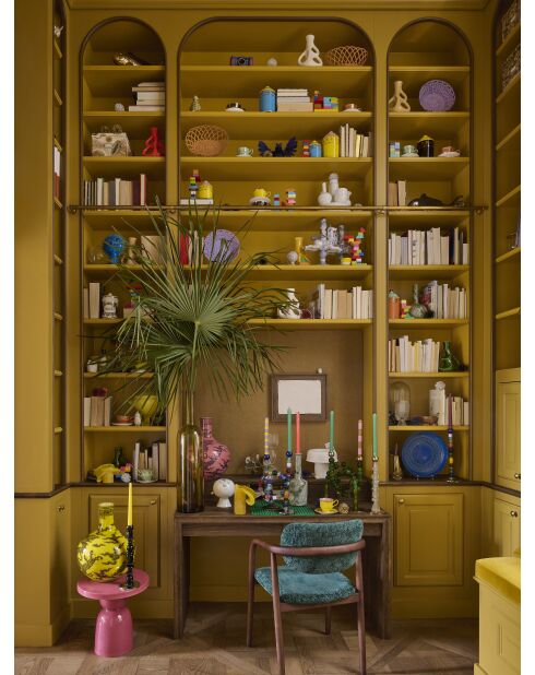 Dunkelgrüner Whisky-Kerzenhalter - D12,5xh32,9 cm