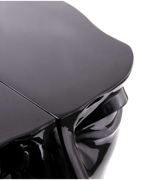 Statue Tête gauche bas noire - 41x33x79 cm