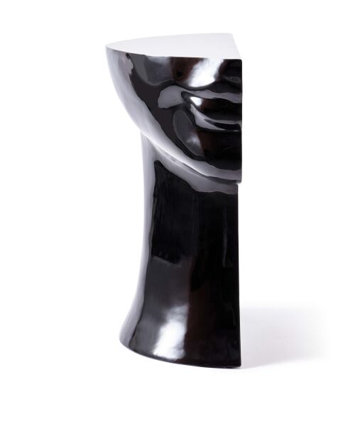 Statue Tête gauche bas noire - 41x33x79 cm