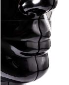 Statue Tête gauche bas noire - 41x33x79 cm