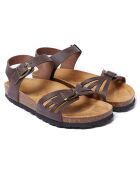 Braune Ledersandalen Neva