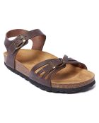 Braune Ledersandalen Neva