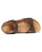 Braune Ledersandalen Neva