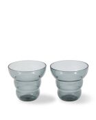 2 gobelets Mizu Kiri gris clair - D10xH9 cm