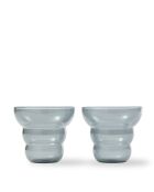 2 gobelets Mizu Kiri gris clair - D10xH9 cm