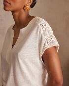 Cremefarbenes T-Shirt Agathe