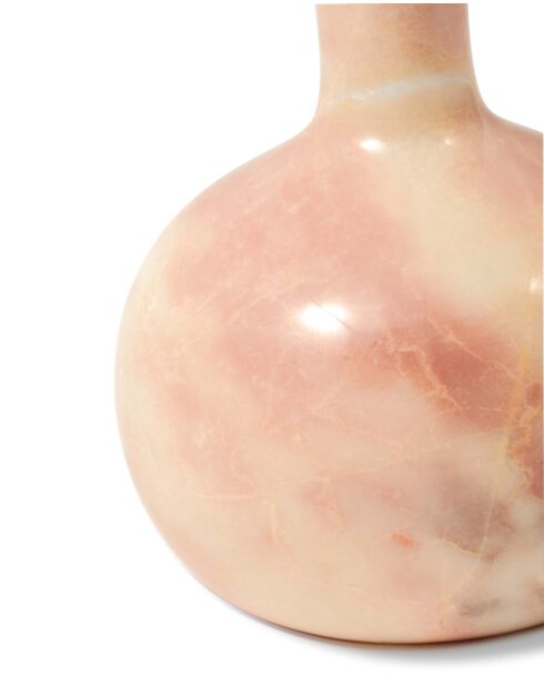 Bougeoir cloche rose - D16xH25 cm