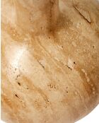 Bougeoir cloche beige - D16xH25 cm