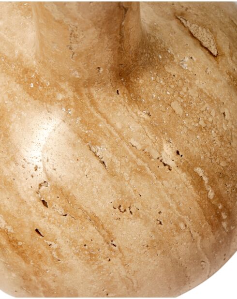 Bougeoir cloche beige - D16xH25 cm