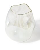 Colisión de jarrones blancos S - D19.5xH20.5 cm