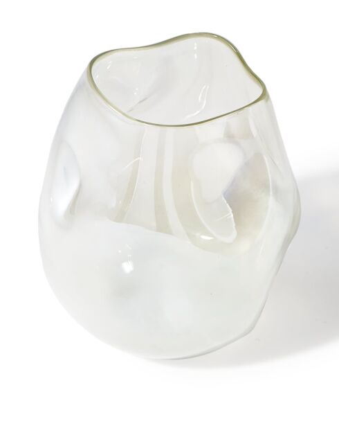 Colisión de jarrones blancos S - D19.5xH20.5 cm