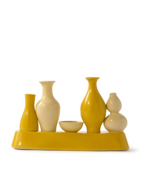 Vase jaune de Shanghai - 40x12 x25 cm