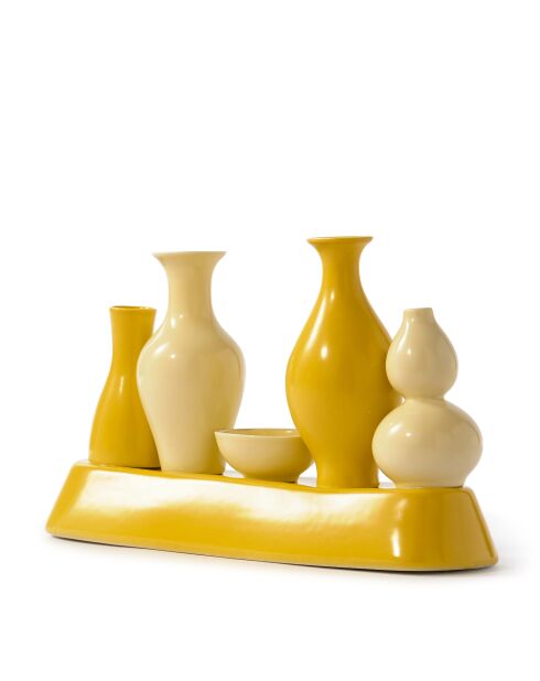Vase jaune de Shanghai - 40x12 x25 cm