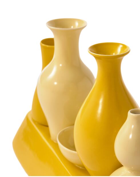Vase jaune de Shanghai - 40x12 x25 cm