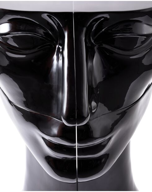 Statue Tête gauche haut noire - 56x46xH40