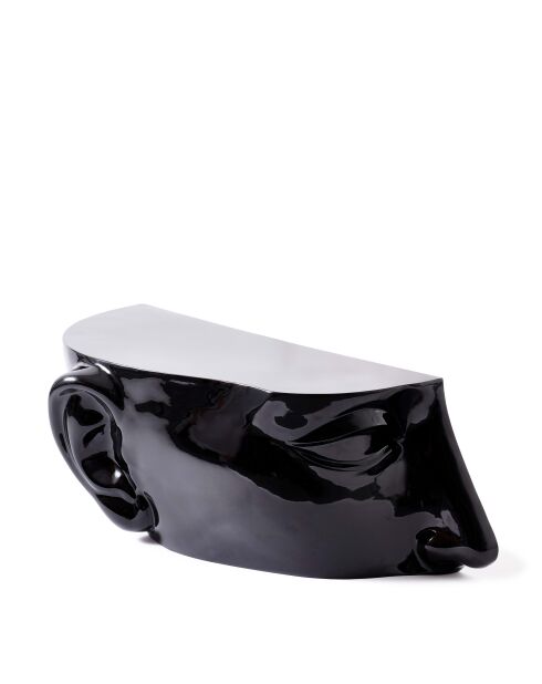 Statue Tête gauche haut noire - 56x46xH40