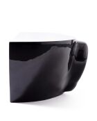 Statue Tête gauche haut noire - 56x46xH40