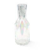 Vase plis verre lustre multicilore L - D14xH40 cm