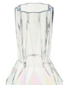 Vase plis verre lustre multicilore L - D14xH40 cm