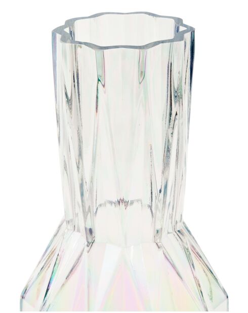 Vase plis verre lustre multicilore L - D14xH40 cm