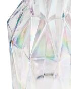 Vase plis verre lustre multicilore L - D14xH40 cm